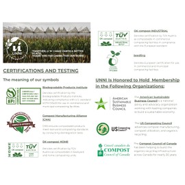 UNNI Compostable Liner Bags, 64-65 Gallon, 246 Liter, Heavy Duty 1.5 Mils, 10 Count, Extra Large Bags for Commercial,Yard & Event Waste,ASTM D6400, BPI, CMA & OK compost HOME Certified, San Francisco