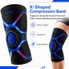 kunli Knee Support Sleeves With Side Stabilisers, 1 Pack，Black：M