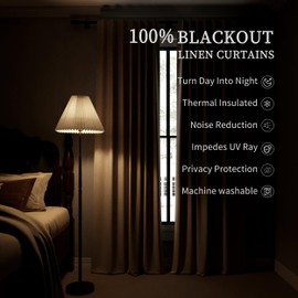 84 Inch Length Curtains 2 Panels Set Navy Blue Blackout Curtains for Bedroom Living Room Linen 100% Blackout Thermal Insulated Curtains Sound Proof Darkening Curtains & Drapes Back Tab Dark Blue