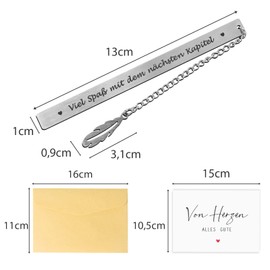 Bookmark Metal 13 x 2.6 cm Farewell Gift Happy Next Chapter Retirement Gift Teacher Bookmark Christmas for Friend Students Colleague Teacher Job Change Graduation