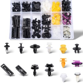 OAUTOO 140pcs for Jaguar Body Interior and Exterior Retainer Fastener Clip Assortment XE XF XJ XK Bumper Cover Grille Fender Liner Retainer Kit Door Interior Trim Panel Clips