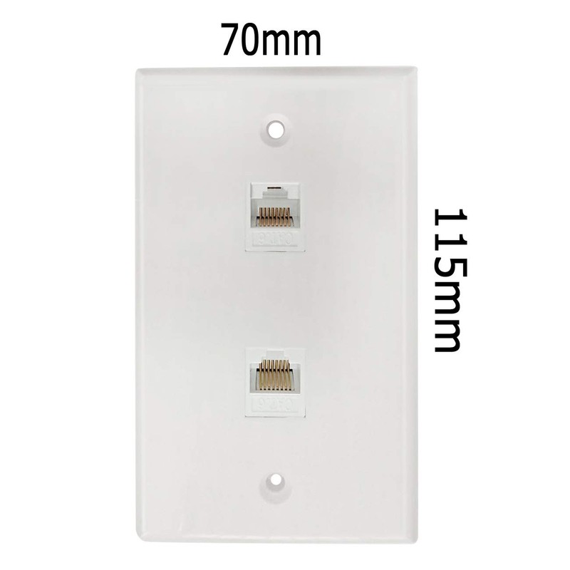 AV Wallplate Cat6 Ethernet Keystone Insert Jack Network Wall Plate