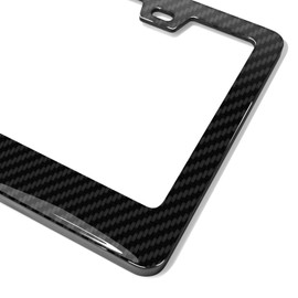 iPick Image for - Nissan 370Z Z Logo Black Real 3K Carbon Fiber Finish ABS Plastic License Plate Frame