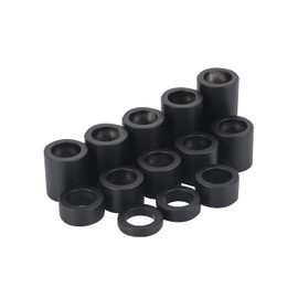 13 Piece O.D. 1-1/8" Wheel Spacer for 3/4" Axle Compatible with the Harley Motorcycle Custom Bobber and Chopper Black