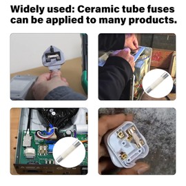 Aitruman 12 Amp 250V Fast Blow Ceramic Fuse 6x30mm 10Pack