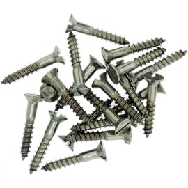 No.9 x 0.98 (4.5mm x 25mm) Slot Countersunk Wood Screw - Stainless Steel (A2) (Pack of 20)
