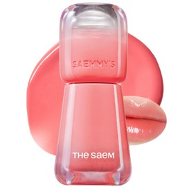 THESAEM Saemmy's Ade Shot Tint - Korean Lip Tint, Water Gel Lip Stain with Plump Glowy Moisturizing Finish, Buildable Radiant Gloss, Long-Lasting Comfort, 0.1 fl.oz. (10 Peach Palm)