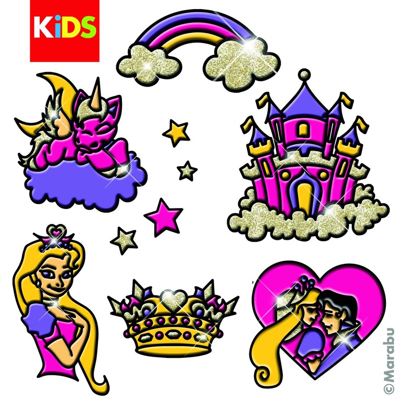 Marabu KiDS 306000000005 - KiDS Window Colour Set "Princess", 6