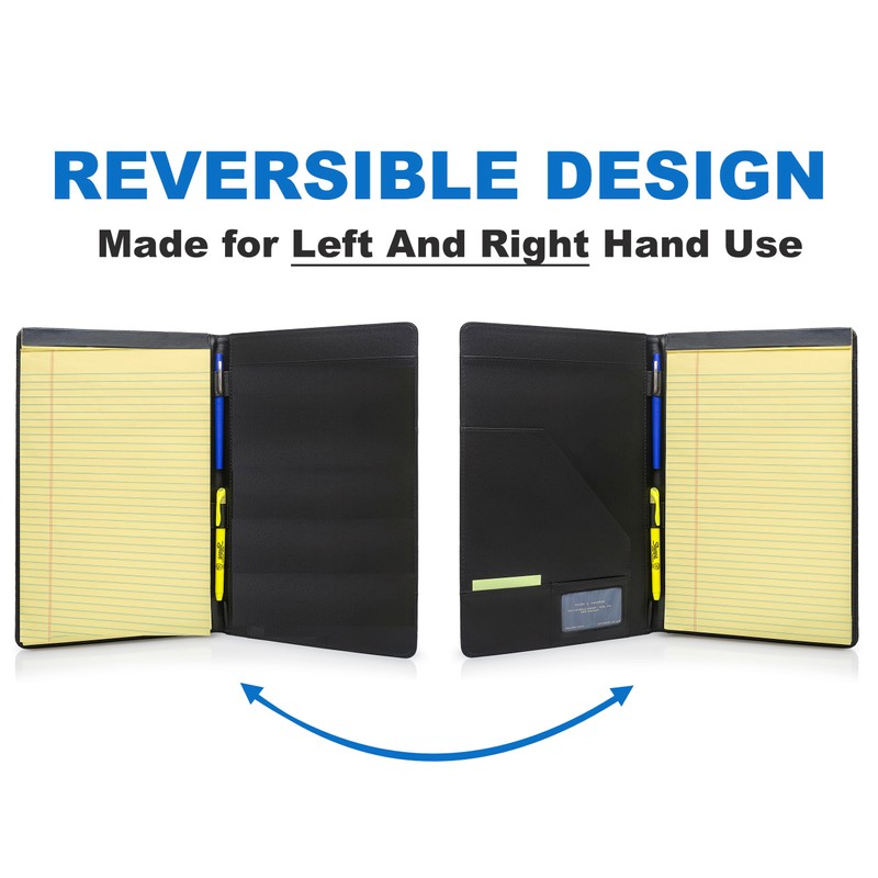 Legal Size Padfolio, 8.5 x 14 Inch Portfolio Folder for