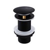KENES Black Matt Universal Drain Fitting Without Overflow, Drain Fitting
