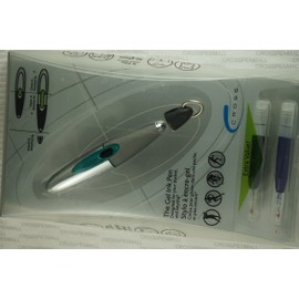 Cross Made in The USA Celestial Blue with Extremely Polished Chrome Metal Gel Ink Rolling Ball Ion Pen with Kep Clip and Bonus Refills