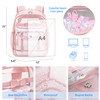 Clear Backpack for School,Heavy Duty PVC Transparent Bookbag for Girls