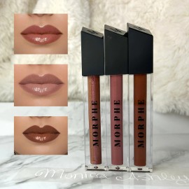 Morphe New Morphe Rosy Nude Lip Gloss Set 4.5ml x3 | Trippy, Now Playing & Sweet Tea