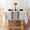 SUNBEAUTY Grey Table Cloths Rectangular Cotton Linen Table Cloth Wipeable