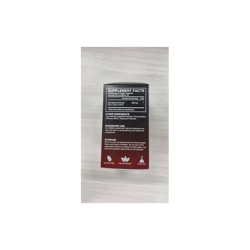 BAOXIAOBEN Beetroot Capsules 1300mg, Beetroot Powder for Endurance Support &