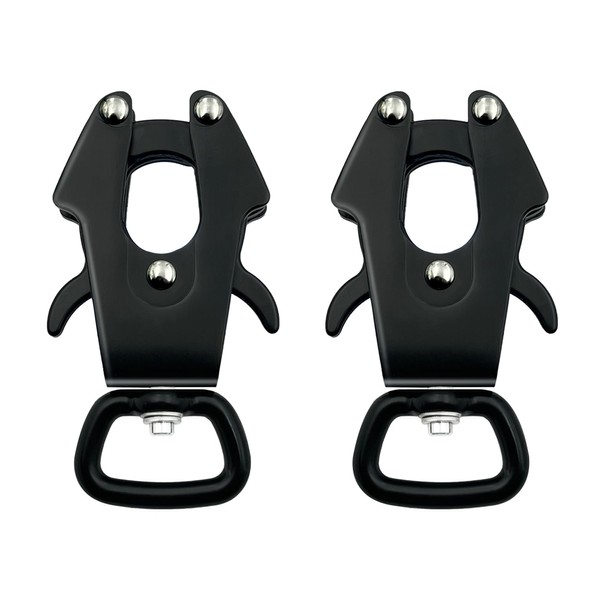 2 Pcs Frog Clip Dog Leash Clasp 360 Degree Swivel