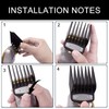 Guards Cutting Guides Professional Comb Set，10 Pcs Black Hair Cutting