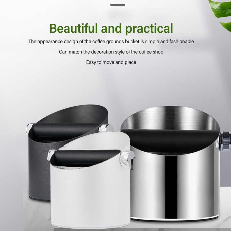 Stainless Steel Coffee Grounds Knock Box Coffee Knock Box with