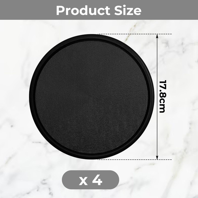 PLLDVEFD 2 Pairs Of Black Sliding Discs, Double-Sided Sliding Discs,