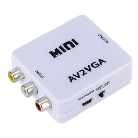 Docooler Mini AV A VGA Video Converter AV RCA CVBS to VGA Video Converter with 3.5mm Audio to PC HDTV Converter