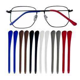 KECHIO Silicone Anti-Slip Eyeglass End Tips Ear Cushions Ear Sock Pieces Tube Temple Tips Spectacle Retainers Elastic Comfort Replacement Tips for Thin Metal Eyeglass Legs 6 Pairs