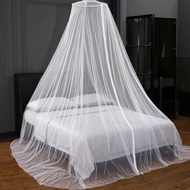 Elegant Round Mosquito Net (Canopy) for Double Bed Qween Size Bed King Size Bed