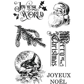 Talyor Made Journals Creative Expressions Taylor Made Journals Tis' The Season Stamp Set, 6 x 8-Inch, Clear, 6 x 8-Inch