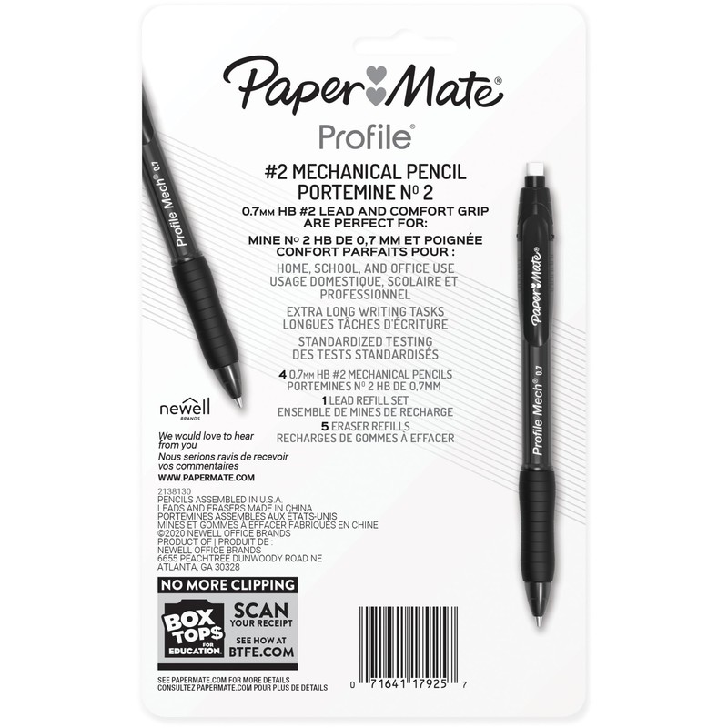 Paper Mate Profile Mech Mechanical Pencil, 0.7mm, #2 Medium Lead,