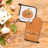 FIicy Fall Oven Mitts and Pot Holders Sets, Pumpkin Autumn