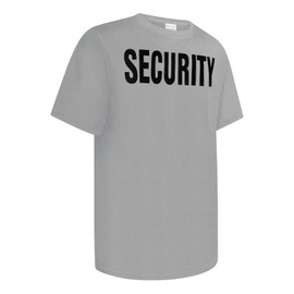 Uno Mejor Security Shirts for Men Safety Work Shirt for Security Guard, Front Back Print T Shirts for Men, School, Supermarket, Meet ASIN, ABDX-Light Gray XXL