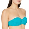 s.Oliver Women's Bügel-Bandeau-Top JPF-27 Underwired Bikini Top, Turquoise (Türkis 30),