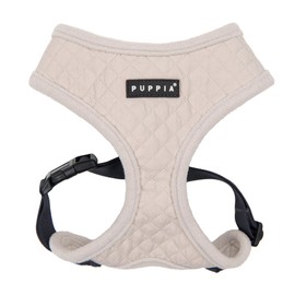 Puppia Irvin Dog Harness Over-The-Head Warm Winter Diamond Pattern Adjustable Chest for Small and Medium Dog, Cream, X-Large