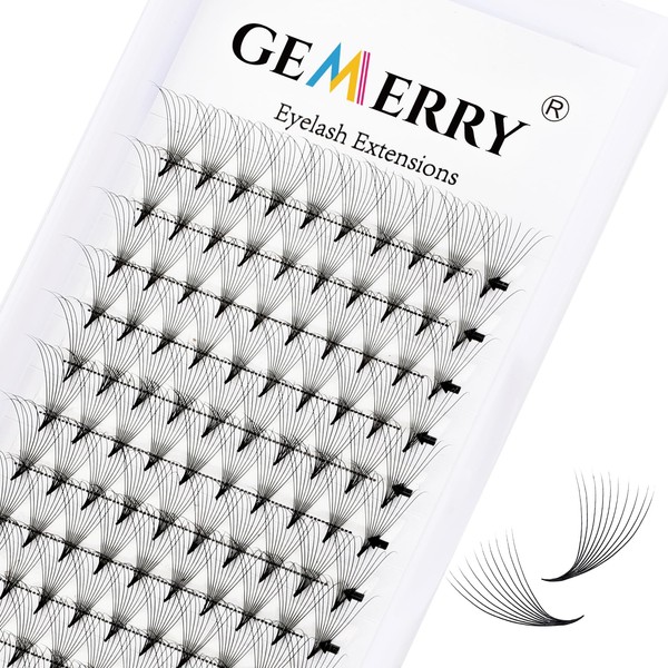 GEMERRY 12D Eyelash Extension Volume Eyelashes Ready Fan Eyelashes 0.07 C Curl 13 mm 12D Lash Extensions Tufted Eyelashes (12D-0.07-D-13 mm)