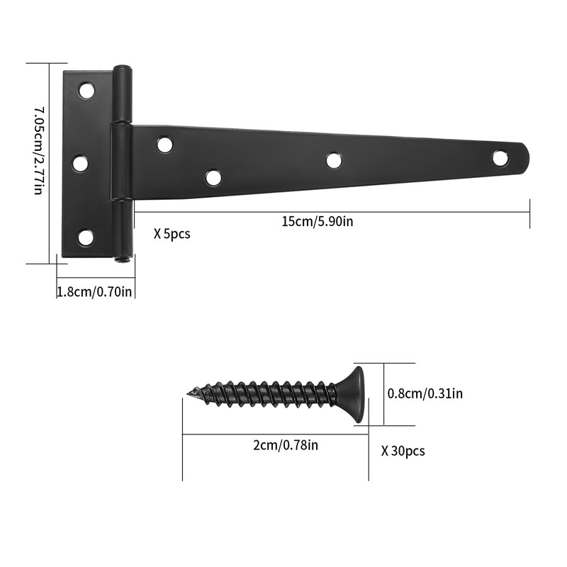 Stainless Steel Hinge, Set of 4, Black Hinge, Door Hinge,