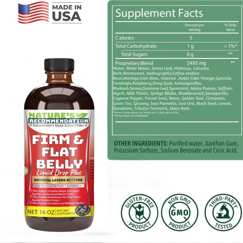 salamnutrition Organic FIrm & Flat Belly Detox & Energizer. Burn