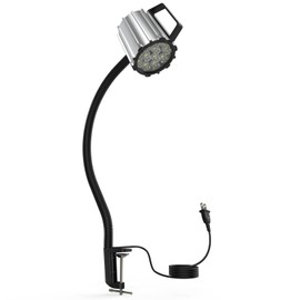Clamp Light, 18W Machine Light, 1800 Lumens Flexible Lathe Work Light for CNC Milling Machine Drill Press Lighting (clamp Base)