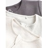 NEXT 3 Pack Footless Baby Pyjamas 2 Way Zip, neutral