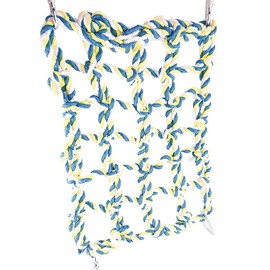 NUZAMAS Bird Hammock Net Rat Climbing Rope Net Parrot Playing Net Pillow Leopard Gecko Swing Hanging Bed Lounger Ladder for Chameleons Hamster Small Animals