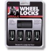 Gorilla Rims Wheel Locks Acorn Black Chrome 12mm x 1.50
