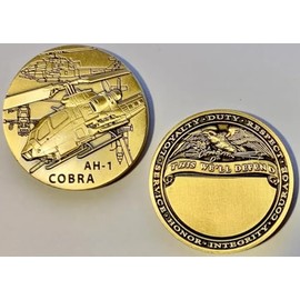 ItsYourAirplane.com U.S. Army AH-1 Cobra Challenge Coin, Engraveble