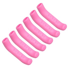 HARFINGTON 3 Pairs Bike Brake Lever Cover Silicone Brake Lever Grip Protector Anti-Slip Brake Handle Protection Covers Sleeve for Mountain Road Bike Cycling, Pink