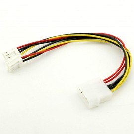 UpperFu 2pcs 5.25" 4 Pin Molex to 2 x 4 Pin 3.5" Floppy Drive FDD Female Y-Splitter Power IDE DC Internal Computer PC Power Cable Adapter Cord