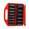 CAL-HAWK 14Pc 1/2" DR Chrome Molybdenum Steel Deep Impact Socket