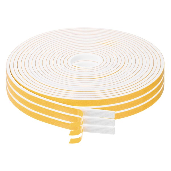uxcell 2 Rolls Foam Weather Stripping, 1/4" Wide X 1/8"