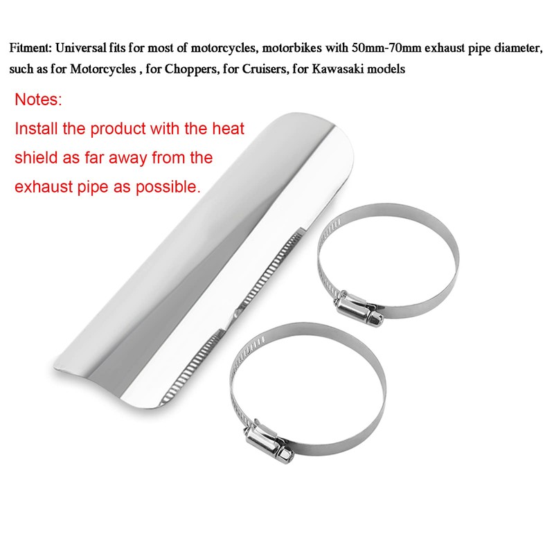 Motorcycle Heat Guard Cover, Universal Motorcycle Exhaust Pipe Heat Shield