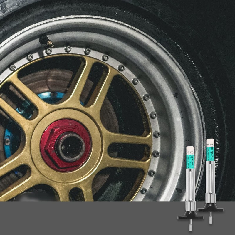 Jagowa 2 Pcs UK Tyre Tread Depth Gauges Car Wheel