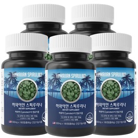 Elenital Hawaiian Spirulina 100% Spirulina Lulina 180 tablets, 15-month supply / 하와이안 스피루리나 원말100% 스피루니아 룰리나 180정 5병 15개월분