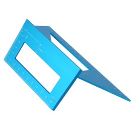 45/90 Degree Multifunctional Aluminum Alloy Angle Ruler Marking Gauge Woodworking Tool (Blue)
