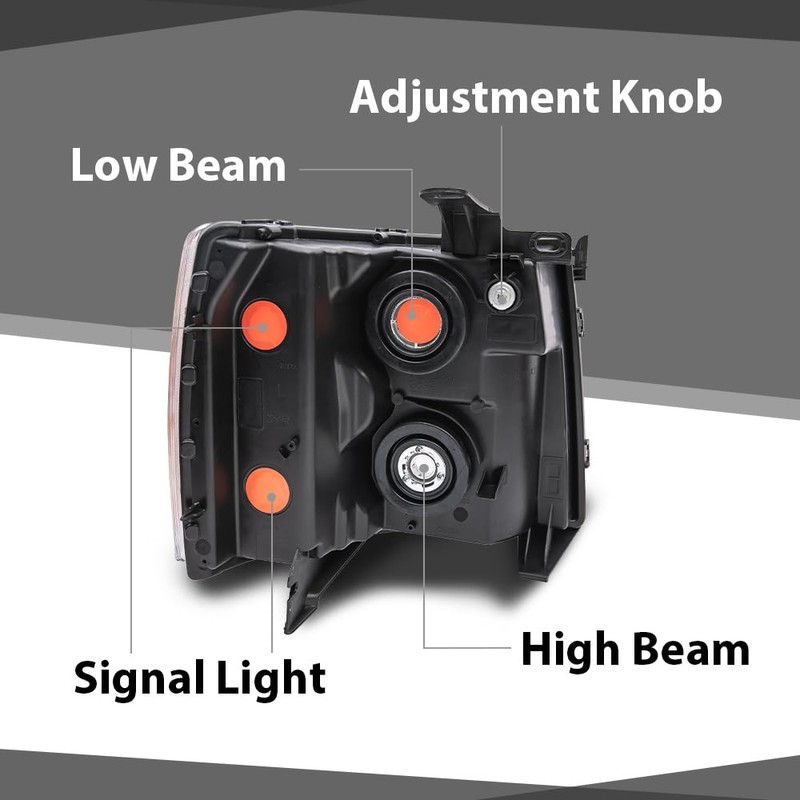 G-PLUS Headlights, Compatible with 2007-2013 Chevy Silverado 1500/2007-2014 Silverado 2500