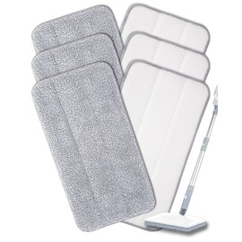 RuannoClean Steam Mop Pads Compatible with Seyola/FEPPO and Others Steam Cleaner for Home, Washable and Reusable Replacement Mop Pads for Floor Cleaning -6 Pack